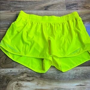 Women's Neon Yellow Athletic Shorts